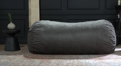 Jasper Traditional 8 Foot Suede Cylindrical Bean Bag - Image 1 of 4