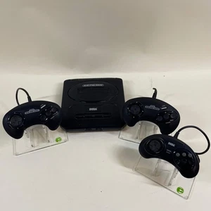 Sega Genesis Model 2 Video Game Console Black MK-1631 W/ 3 Controllers - Picture 1 of 13