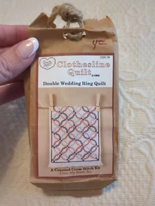 Clothesline Quilt Double Wedding Ring Counted Cross Stitch Kit New - Picture 1 of 3