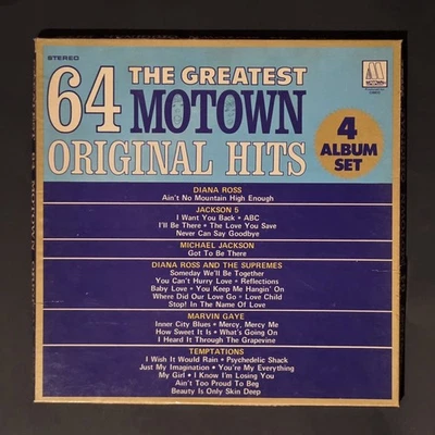 The Greatest 64 Motown Original Hits - 1975 Motown 4 LP Box Set - Image 1 of 4