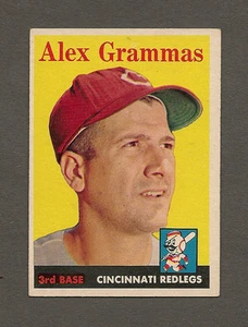 1958 Topps Baseball #254 Alex Grammas EX-MT Card Cincinnati Reds NICE!! - Bild 1 von 2