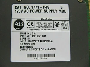Fuente de alimentación Allen-Bradley PLC-5 Cat. 1771-P4S Ser B 99219271 - Imagen 1 de 4