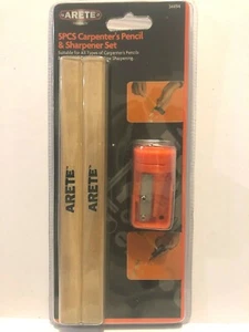 3 X 5PC CARPENTERS PENCILS & SHARPENER SET,TRADESMEN MARKING PENCILS,ARETE TOOLS - Picture 1 of 5