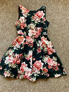 Red Herring Stunning Floral Fit and Flare Occasion Summer Dress Size 14