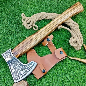 CUSTOM HAND FORGED Carbon Steel Viking VALHALLA Axe Tomahawk Throwing Axe IT-733 - Picture 1 of 10