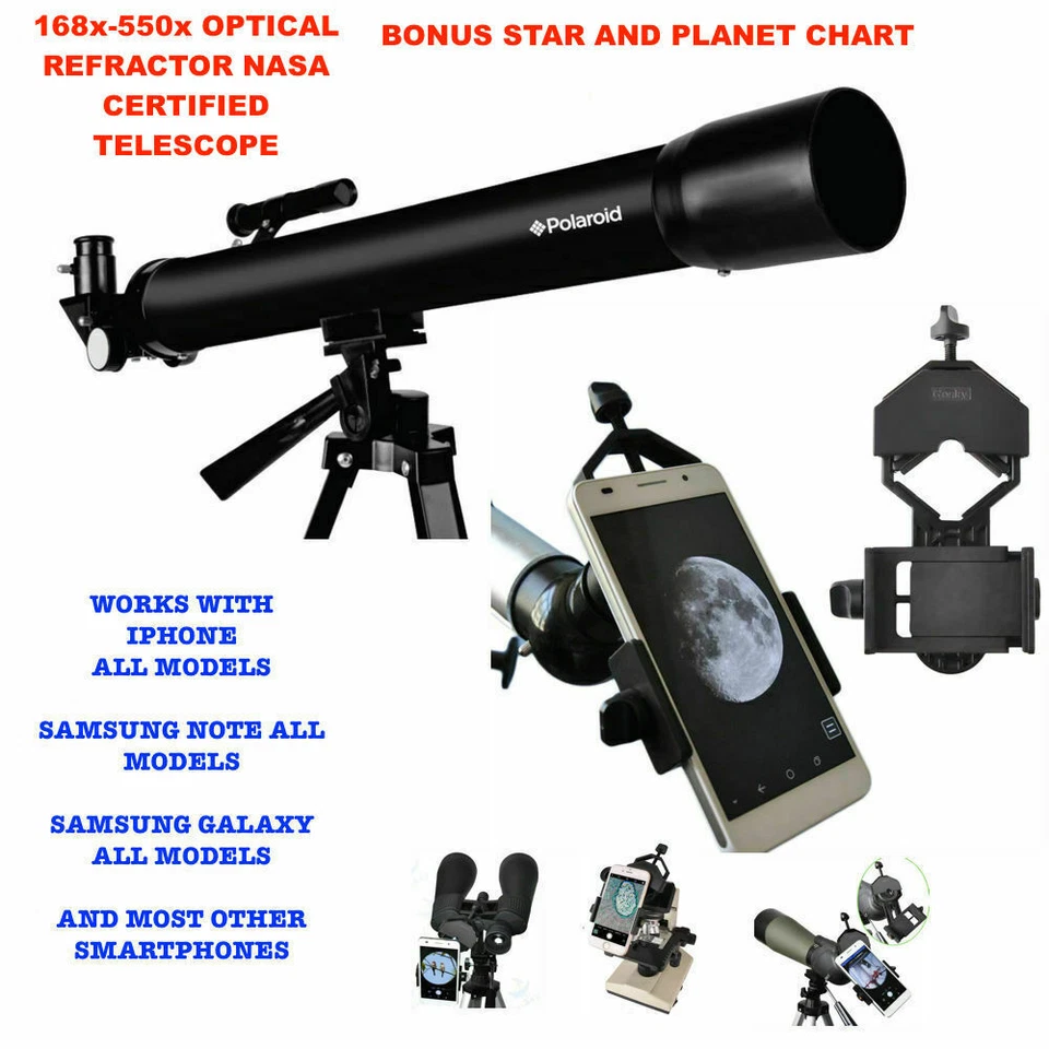 525X TELESCOPE FULL + TRIPOD LUNAR AND PLANETARY OBSERVATION + SMARTPHONE MOUNT - Image 1 of 4