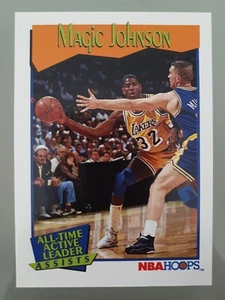 1991-92 NBA Hoops Magic Johnson #535 All-Time Stat Leaders B Basketball - Bild 1 von 2