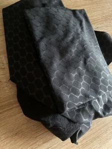 Black Pattern Stretchy Fabric Sew Material Dress Making Design - Picture 1 of 2