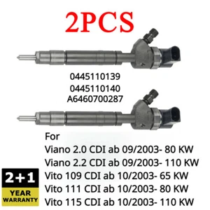 2x Fuel Injector For Benz Sprinter Dodge Freightliner Sprinter 0445110140 OM647 - Picture 1 of 4