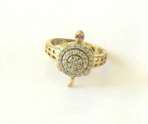 ANILLO TORTUGA LATÓN HECHO A MANO TALLA 8.25 PARA RIQUEZA ENVÍO GRATUITO BTR 6 - Imagen 1 de 1