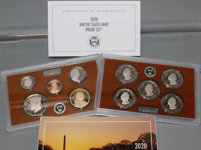 2020 S Proof Set ANNUAL 10 Coin with Box and COA US Mint - Image 1 of 4