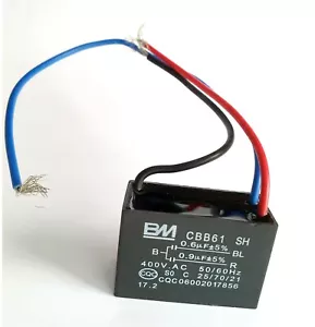 CBB61 motor fan start capacitor 3 wire BM,0.6uF+0.9uF,400Vmax-UK seller ref:b979 - Picture 1 of 1