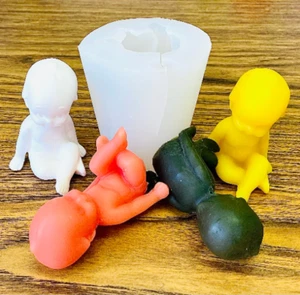 3 1/4” 3D Silicone baby mold candle soap resin food grade - Picture 1 of 8