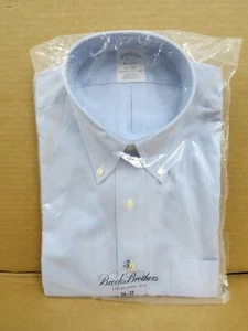 NWT Brooks Brothers Blue Supima Cotton Button Down Collar 16-32 Regent Polo - Picture 1 of 8