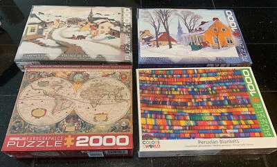 Eurographics Puzzles~Lot of 4-Laurentians-Bauer St Paul-world Map-Peruvian NEW - Image 1 of 4