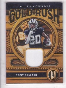 2022 Panini Gold Standard #GR-TPO Tony Pollard Gold Rush Jersey 220/299 Dallas