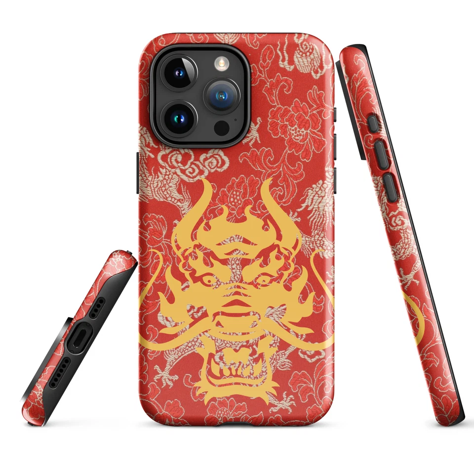 iPhone Case Golden Chinese Dragon Tough Phone Case - Image 1 of 1