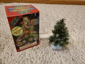Vintage Lemax 6" white tipped shimmering spruce pine tree with Box - Picture 1 of 2