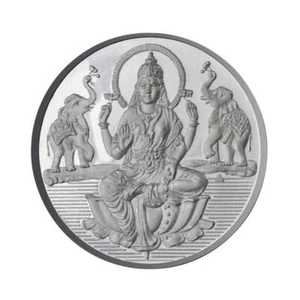 Goddess Laxmi Coin In Pure Silver 999 For Diwali And Gifting - Picture 1 of 1