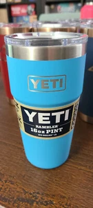 Yeti Reef Blue 16oz Stackable Pint with Magslider Lid - Picture 1 of 4
