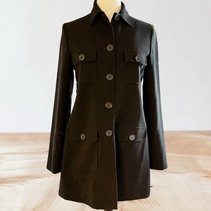 Studio M schwarze längere Jacke Gr. 8 Damen Karriere oder Freizeit Taschen gefüttert - Bild 1 von 9