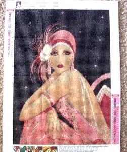 ARTE DIAMANTE FINITA/SENZA CORNICE... RUGGENTE FLAPPER ANNI VENTI - Foto 1 di 1