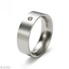 Stainless steel ring with diamond 0,04 kt Monomania size 9 (J) (Ø 15,6 mm) 20174