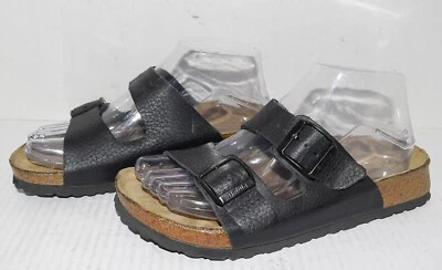 BETULA Birkenstock Arizona Black Leather Womens Sz 37 L 6 Slide Comfort Sandals - Image 1 of 4