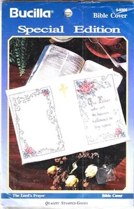 Bucilla Edición Especial La Oración del Señor ~ Cubierta Biblia Punto de Cruz Estampada - Imagen 1 de 2