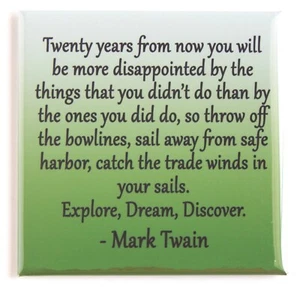 "Explore Dream Discover" FRIDGE MAGNET inspirational quote - Picture 1 of 3