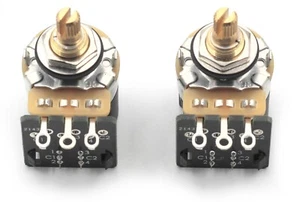 2x CTS 500K Pot 3/8” Short Split Shaft Audio Taper Push/Pull DPDT - Picture 1 of 6