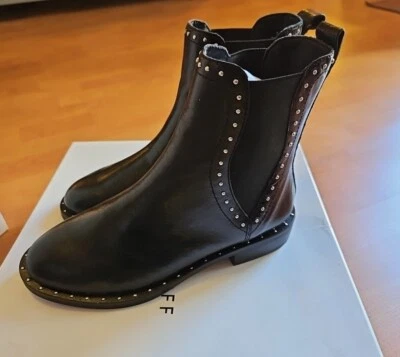 Botas Rebecca Minkoff Mujer 5 M Sabeen Tachonadas Chelsea Cuero Negro Foto 1 de 4