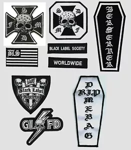 HEAVY METAL BAND BLACK LABEL SOCIETY BLS 9-teilig mit RIP SARGAUFNÄHER für BLS WESTE - Bild 1 von 6