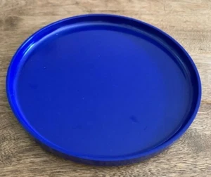 Lunch Salad Plate Heller Massimo Vignelli Plastic Melamine Mid Century Blue USA - Picture 1 of 2