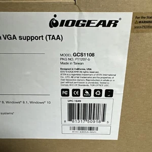 IOGEAR 8-Port DVI KVMP switch with VGA support and USB KV GCS1108 - Bild 1 von 3