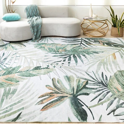 Extra Large Floor Rug Palm Tropical Leaves Green Stunning Lounges Carpet 240x340 - image 1 of 4