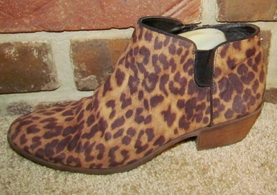 Circus Sam Edelman Women's Leopard Print Ankle Booties Size 9.5 Boho Animal Zip - Image 1 of 4