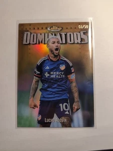 2024 Topps MLS Finest Lucho Acosta Dominators Gold 1/50 #DO-5 FC Cincinnati - Picture 1 of 2