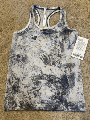 NWT Lululemon Swiftly Tech Racerback 2.0 Tank Top, Multi Dye Gray White, Size 6 - Image 1 of 3