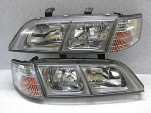 1995 2001 JDM NISSAN PRIMERA P11 INFINITY G20 SILVER CHROME HEADLIGHT SET OEM - Bild 1 von 11