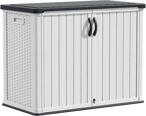Devoko Outdoor Storage Cabinet 26 Cu Ft with Lockable Doors, Horizontal Storage  - Picture 1 of 12