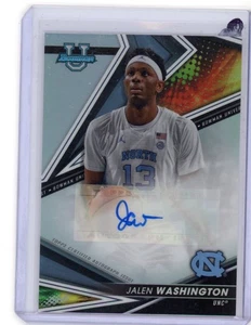 Jalen Washington 2022-23 Bowman U Best Prospect Auto UNC🔥 - Imagen 1 de 2