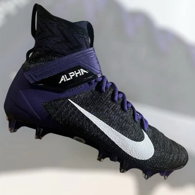 Size 12 Nike Alpha Menace Elite 2 Black/Purple Football Cleat Men's BV2077-011 - Image 1 of 4