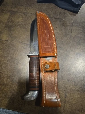 Cuchillo de caza Case XX 365 SAB hoja fija con funda vintage Foto 1 de 4