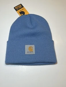 Carhartt Blue Adult Unisex Cuffed Beanie One Size Logo Stretch NEU Original - Bild 1 von 7