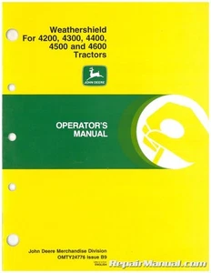 Used John Deere Weathershield for 4200 4300 4400 4500 4600 Tractors Operators... - Picture 1 of 1