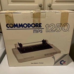 Vintage Commodore MPS 1250 Dot Matrix Printer w/ original Box & Manuals Rare - Picture 1 of 17