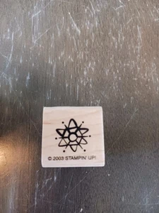 Nuevo Stampin’ Up! Sello montado en madera Star/Atom 2003 - Imagen 1 de 3