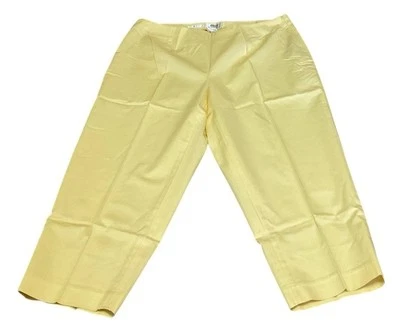 NWT Talbots Crop Chino Womens Petite Plus 20WP Yellow Classic Fit Stretch Pants - Image 1 of 4