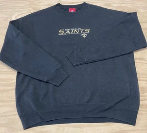 Vintage Mens New Orleans Saints Embroidered Crewneck Sweatshirt Size Adult Large - Picture 1 of 17